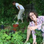 Middleton sisters planting native vegetation