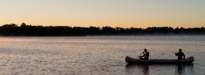 Early morning canoeing, 2016 Ontario Nature Youth Summit, Lake Couchiching