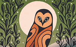 Holiday Card 2022, Winter Owl, Morning Star Designs