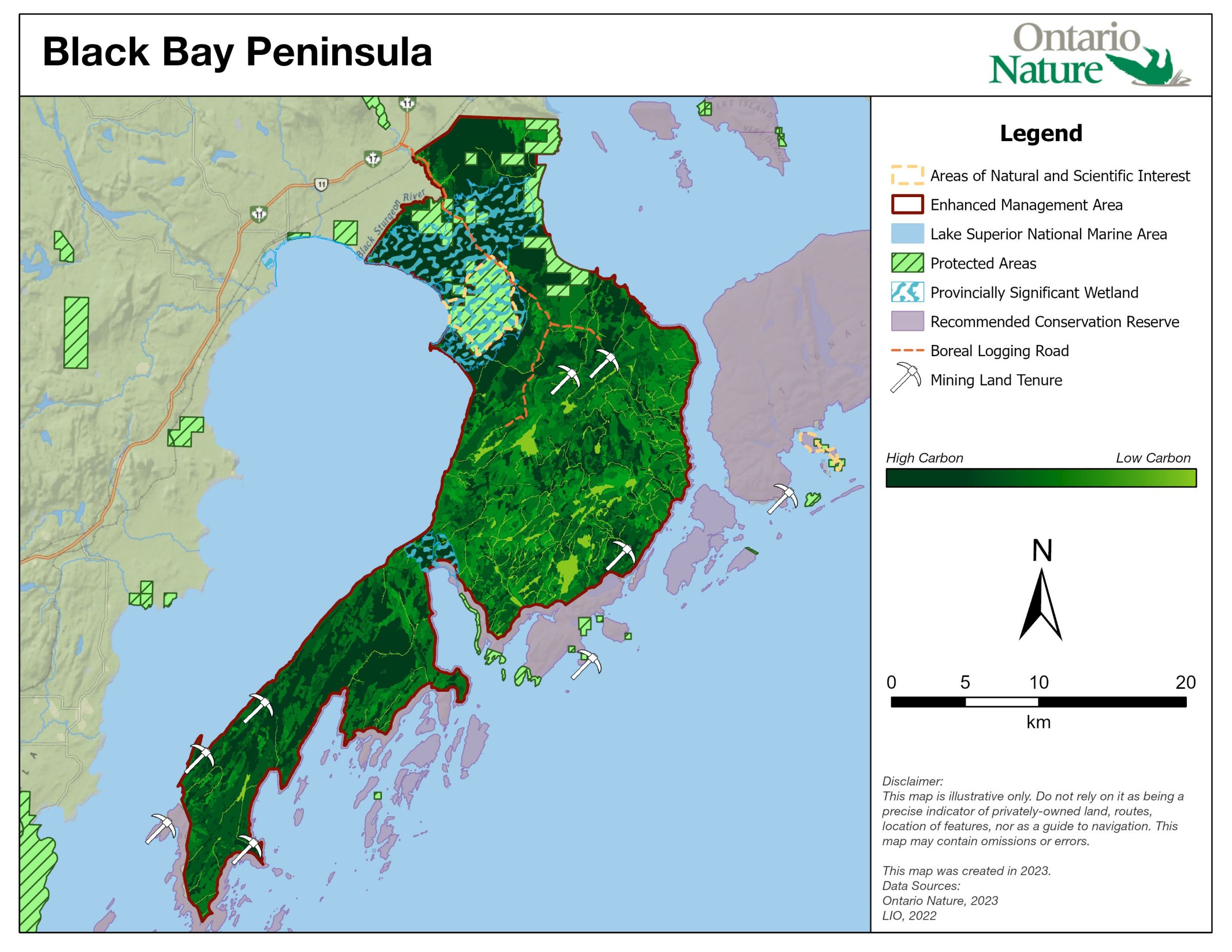 Black Bay Peninsula Map
