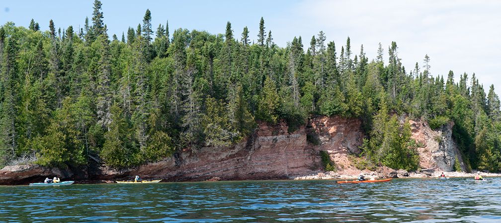 Channel Island, Lake Superior, red sedimentary rocks