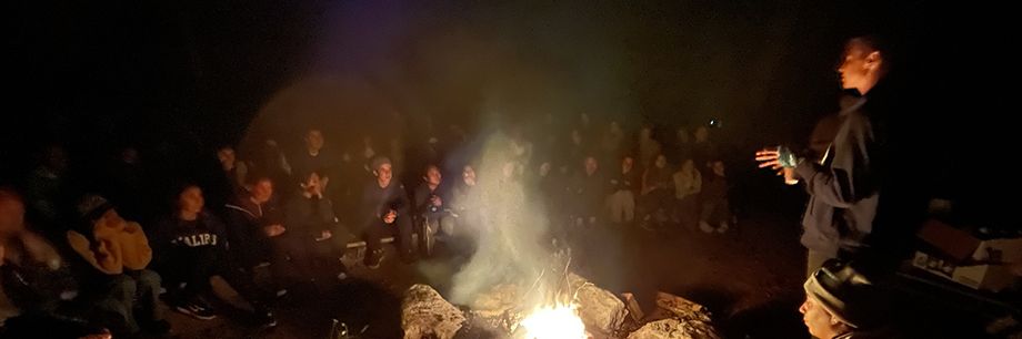 A campfire under the stars with storytelling and marshmallows was a highlight of the weekend