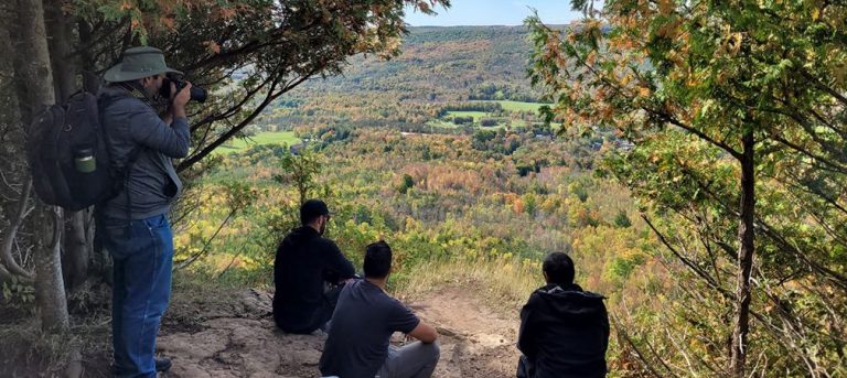 Old Baldy Conservation Area, Kimberley, Beaver Valley, Beaver River, autumn, panoramic view