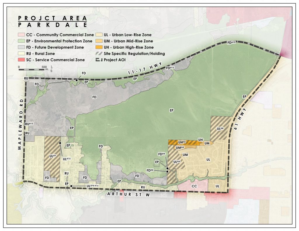 Project Area Parkdale Map, Thunder Bay, William Bog area